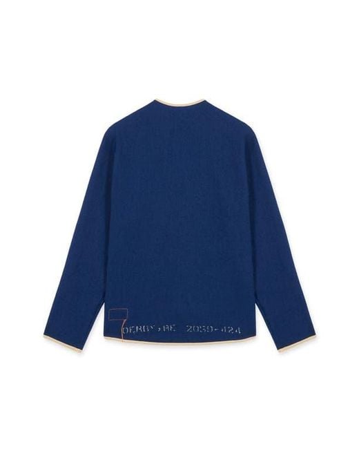 Fortela Blue Virgin Wool Jacket for men