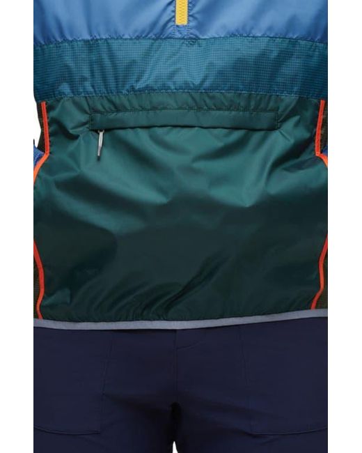 COTOPAXI Blue Teca Half-Zip Windbreaker for men