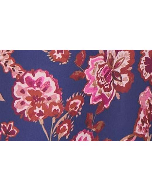 Vince Camuto Purple Floral Wide Leg Pants