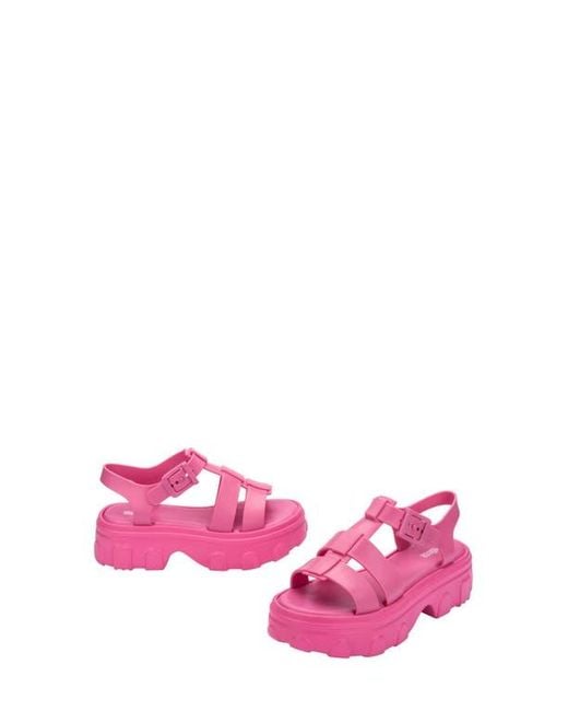 Melissa Pink Ella Ankle Strap Platform Sandal