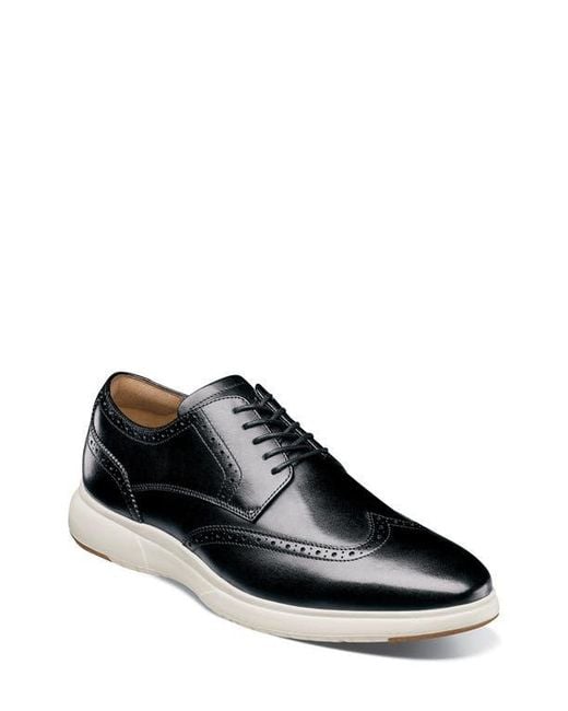 Florsheim Black Dash Wingtip Derby for men