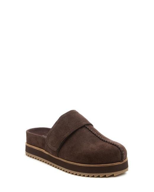 Kelsi Dagger Brooklyn Brown Fig Platform Mule