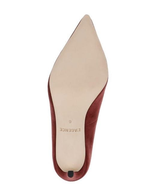 L'Agence Red Maelle Pointed Toe Pump