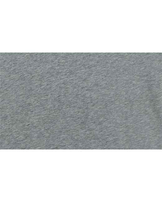 Free People Gray Nina V-Neck Cotton T-Shirt