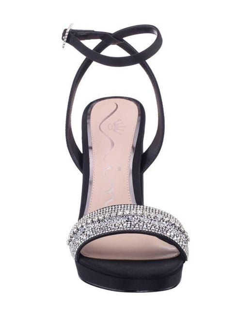 Nina Blue Sofina Ankle Strap Platform Sandal