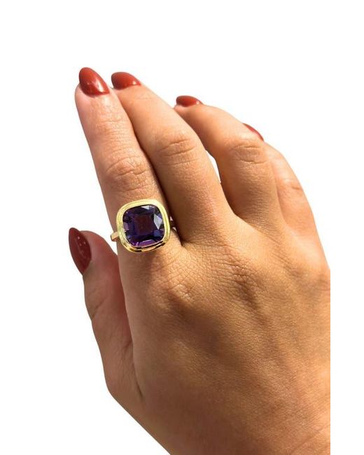 Goshwara Pink Manhattan Cushion Cut Topaz Cocktail Ring