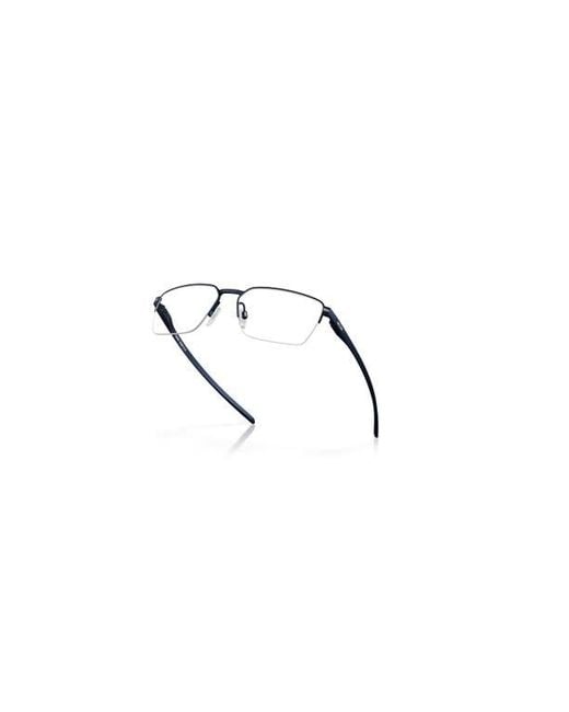 Oakley Blue 56Mm Rectangle Optical Glasses for men