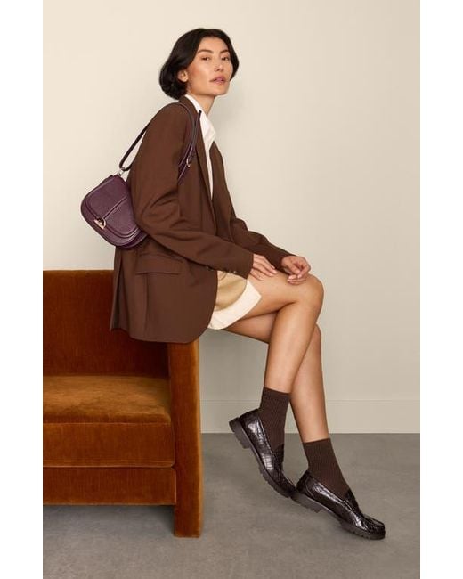 Cole Haan Brown Treena Lug Penny Loafer