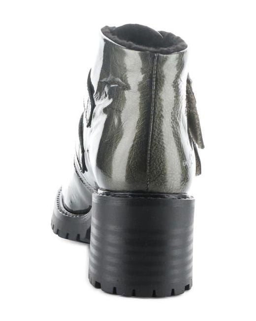 Bos. & Co. Gray Woolly Lined Leather Ankle Booties