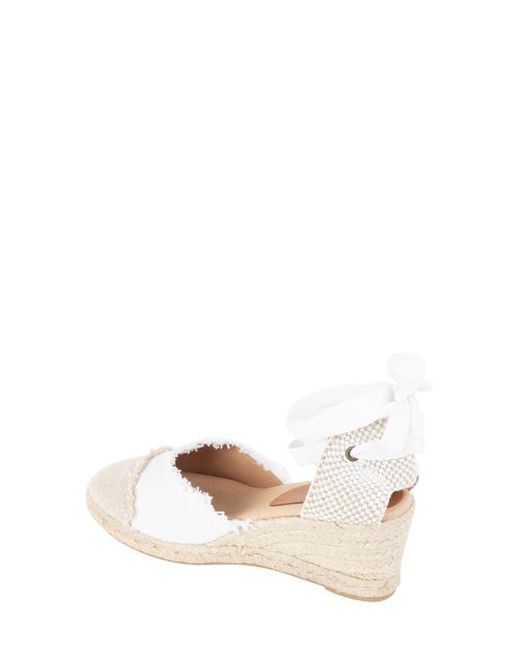 Patricia Green White Elle Cap Toe Ankle Tie Espadrille