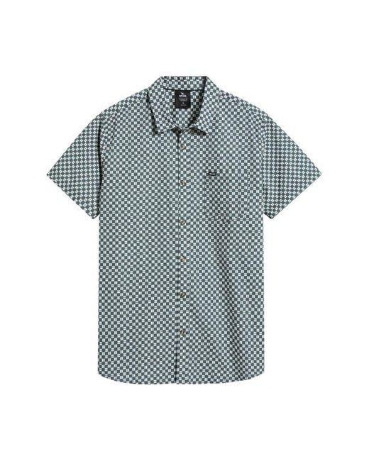 Rip Curl Blue Fun Times Short Sleeve Button-Up Shirt for men