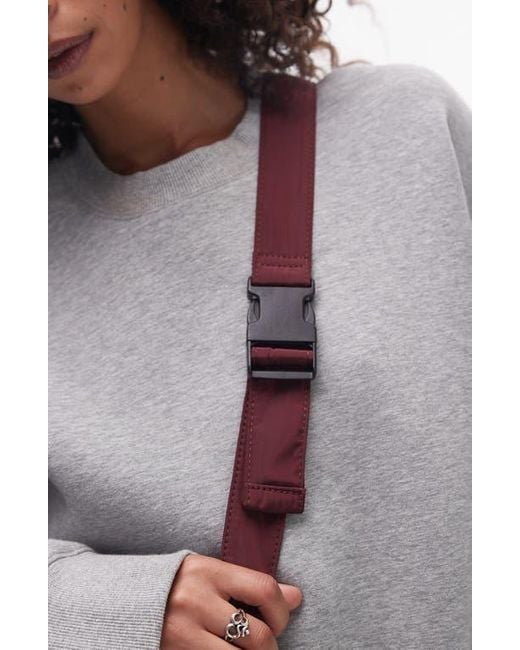 TOPSHOP Gray Nylon Crossbody Bag