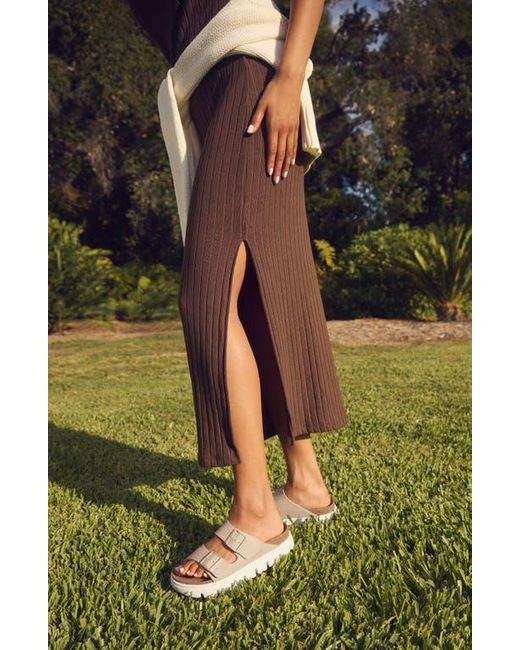 Birkenstock Natural Papillio By Arizona Exquisite Chunky Slide Sandal