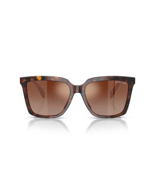 Michael Kors Brown Menaggio 55Mm Gradient Square Sunglasses