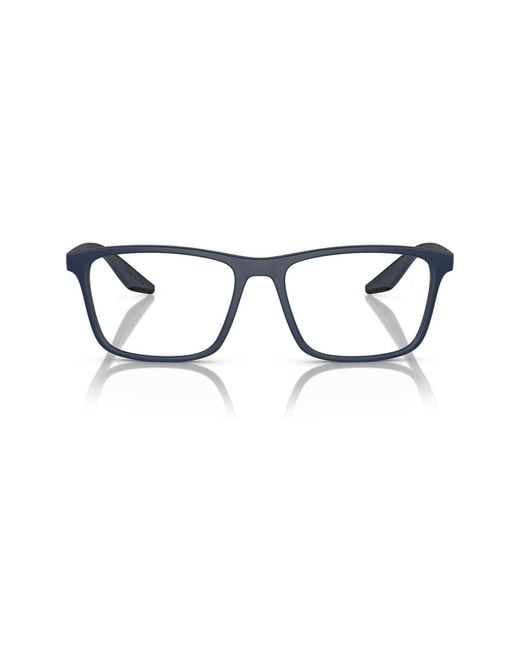 Prada Linea Rossa Blue 56Mm Pillow Optical Glasses for men