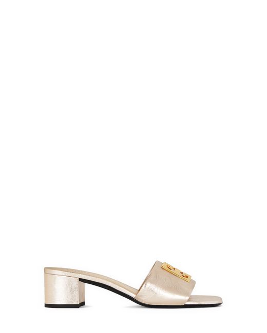 Givenchy Natural 4g Block Heel Slide Sandal