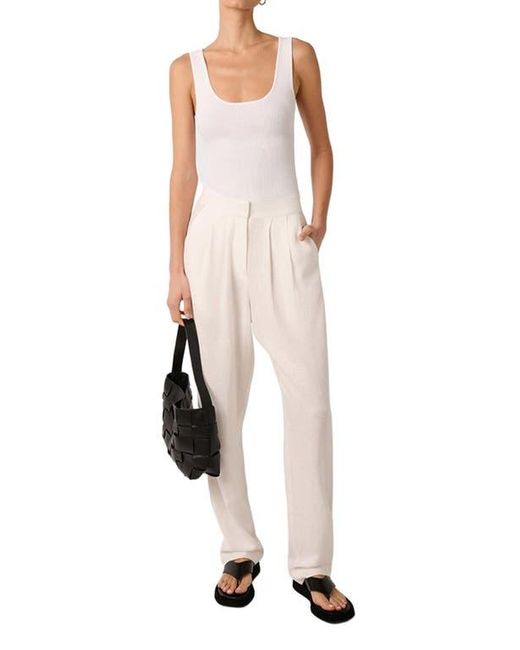 WeWoreWhat Natural Linen Trouser