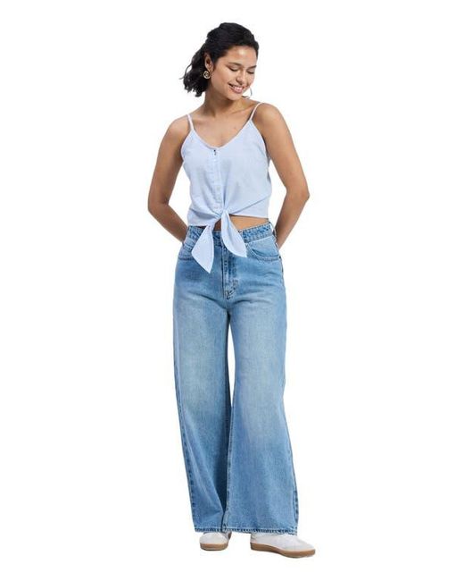 REISTOR Blue Pool Day Tan Lines Stripe Camisole