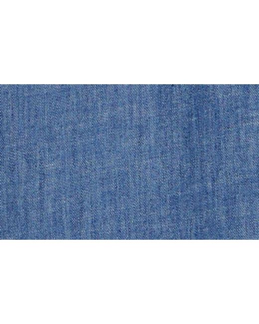 Zimmermann Blue Coco Embroidered Denim Caftan Dress