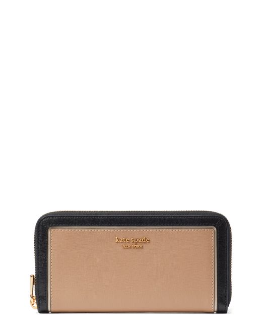 Kate Spade Morgan Colorblock Saffiano Leather Wallet | Lyst