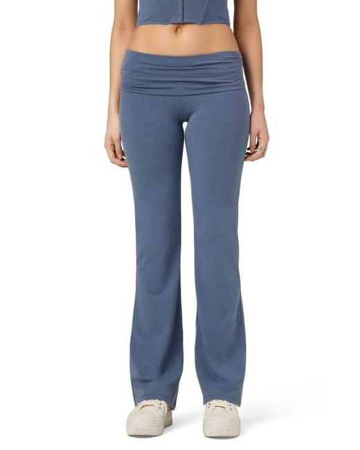 Florence By Mills Blue Fold Down Flare Pants
