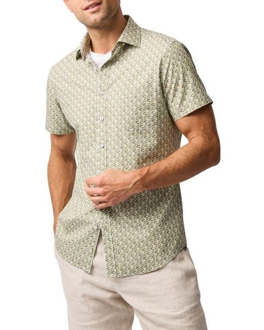 Rodd & Gunn Green Avonside Short Sleeve Organic Cotton Button-Up Shirt for men