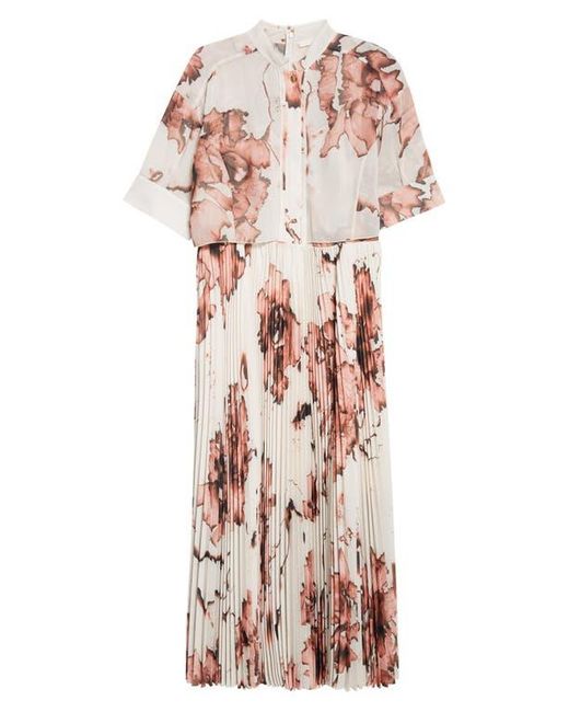 Jason Wu White Pleated Drop Waist Dress