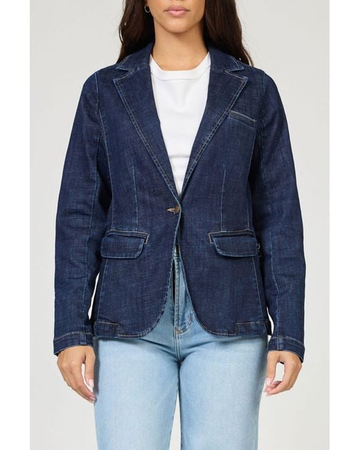 DEAR JOHN Blue Minah One Button Blazer