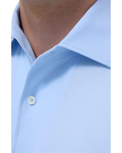 Bugatchi Blue Devon Ooohcotton Button-Up Shirt for men