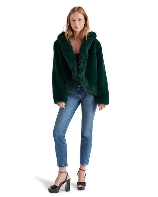 Steve Madden Black Everfrost Faux Fur Hooded Jacket