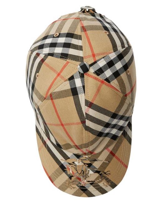 Burberry Multicolor Ekd Check Baseball Cap