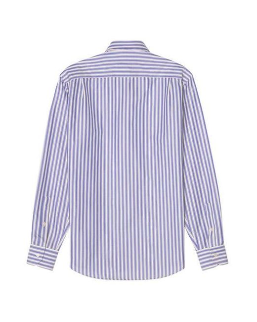 Robert Talbott Purple Reynolds Contemporary Multi Stripe Twill Shirt for men