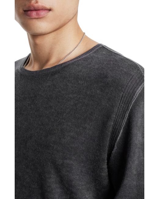 John Varvatos Gray Silk & Cashmere Sweater for men