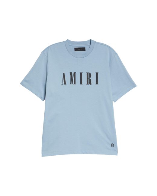 Amiri Blue Core Logo Cotton Graphic T-shirt for men