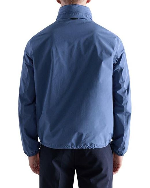Mango Blue Waterproof Zip Front Jacket for men