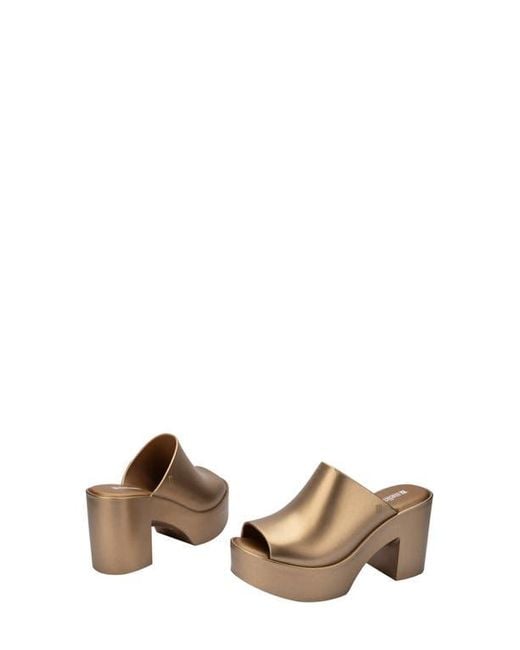 Melissa Metallic Hype Platform Slide Sandal