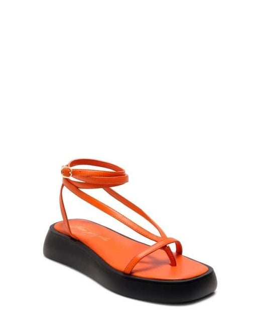 Free People Red Winnie Ankle Strap Platform Sandal