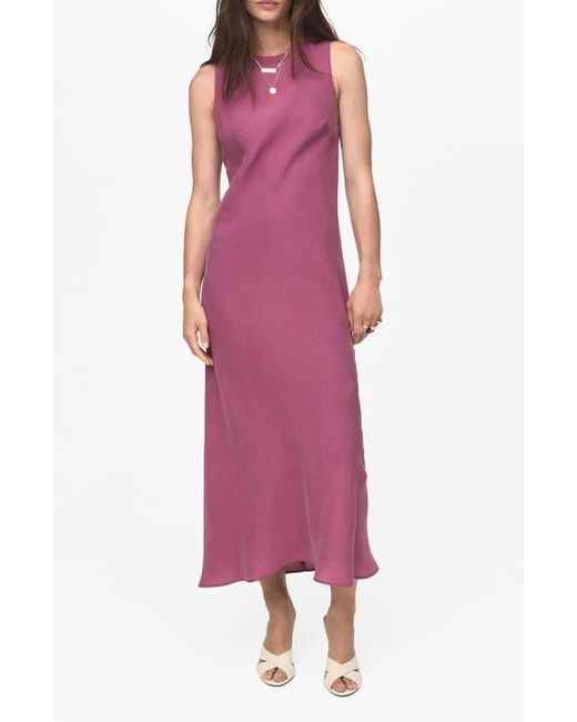 Mango Purple Sleeveless Midi Dress