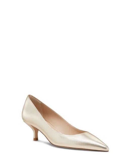 Stuart Weitzman White Stuart Power 50 Pump