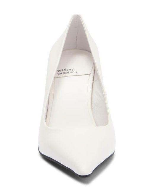 Jeffrey Campbell White Risktaker Pointed Toe Pump