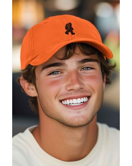 Alix Orange Sasquatch Embroidered Dad Hat for men