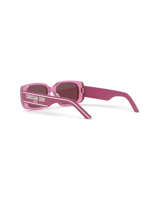 Dior Pink Wil S2u 53mm Rectangular Sunglasses