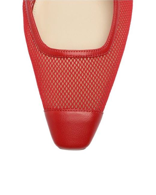 Alexandre Birman Red Oliva Pointed Toe Slingback Pump