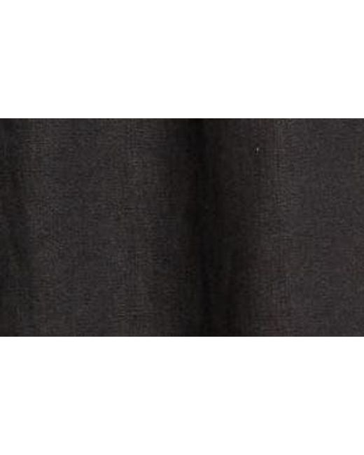 Eileen Fisher Black A-line Organic Linen Midi Skirt