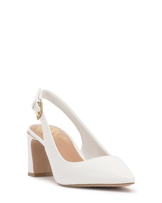Vince Camuto White Hamden Pointed Toe Slingback Pump