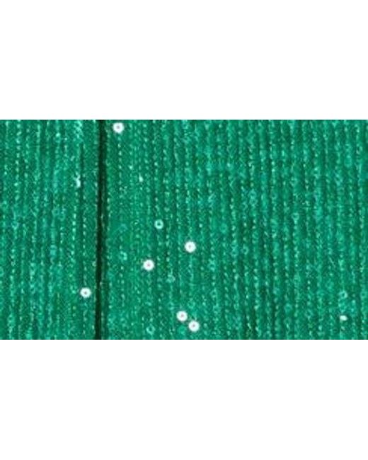 Anne Klein Green Sequin Draped Open Front Cardigan