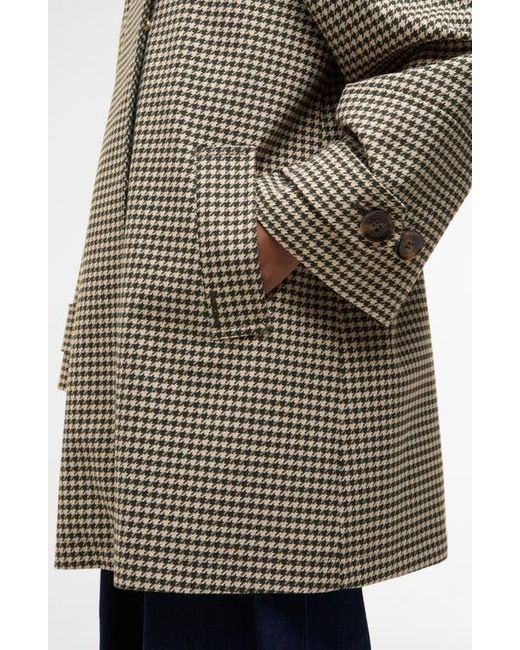 Barbour Brown Kennedy Water Resistant Houndstooth Check Jacket