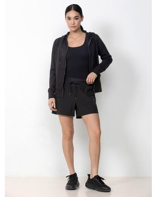 Single Stitch Black Lightweight Cargo Short