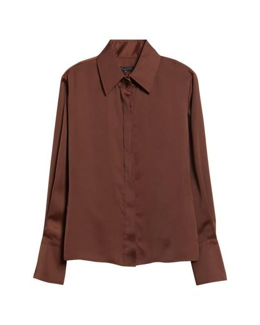 Rag & Bone Brown Button Front Camisole Blouse