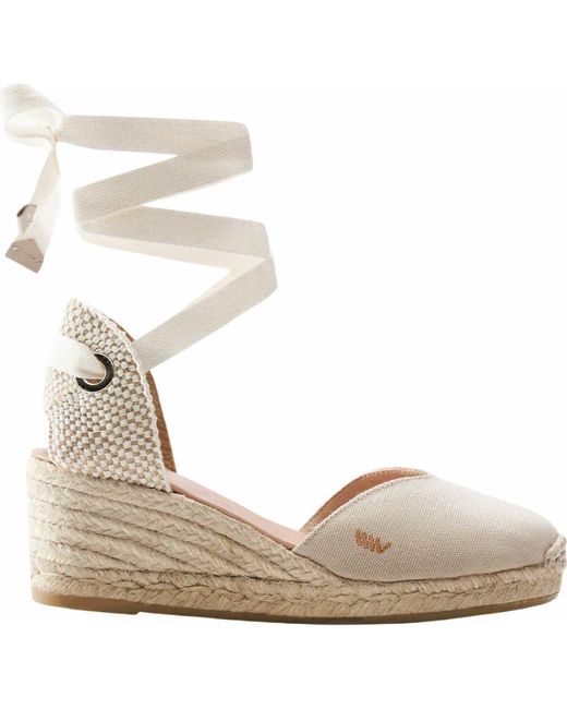 VISCATA Natural Gava Canvas Espadrille Wedges